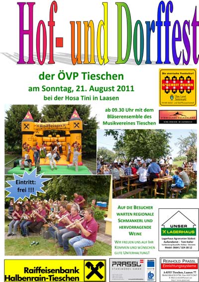 Dorffest Tischen