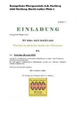 Einladung © Evang. Pfarrgem. Hartberg